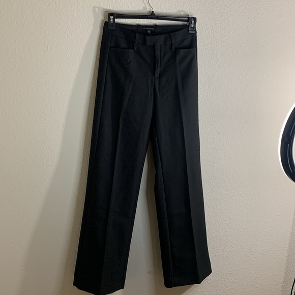 Banana Republic Lido Wide Leg Italian Wool Pant Black women’s Sz 14 Tall work - Picture 4 of 14